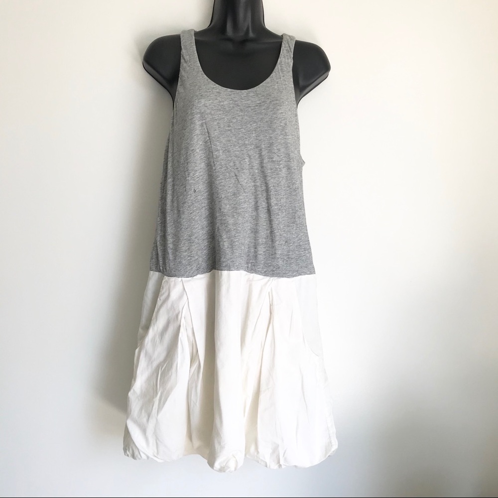 CLU Puffball Balloon Bubble Gray Tank Dress S